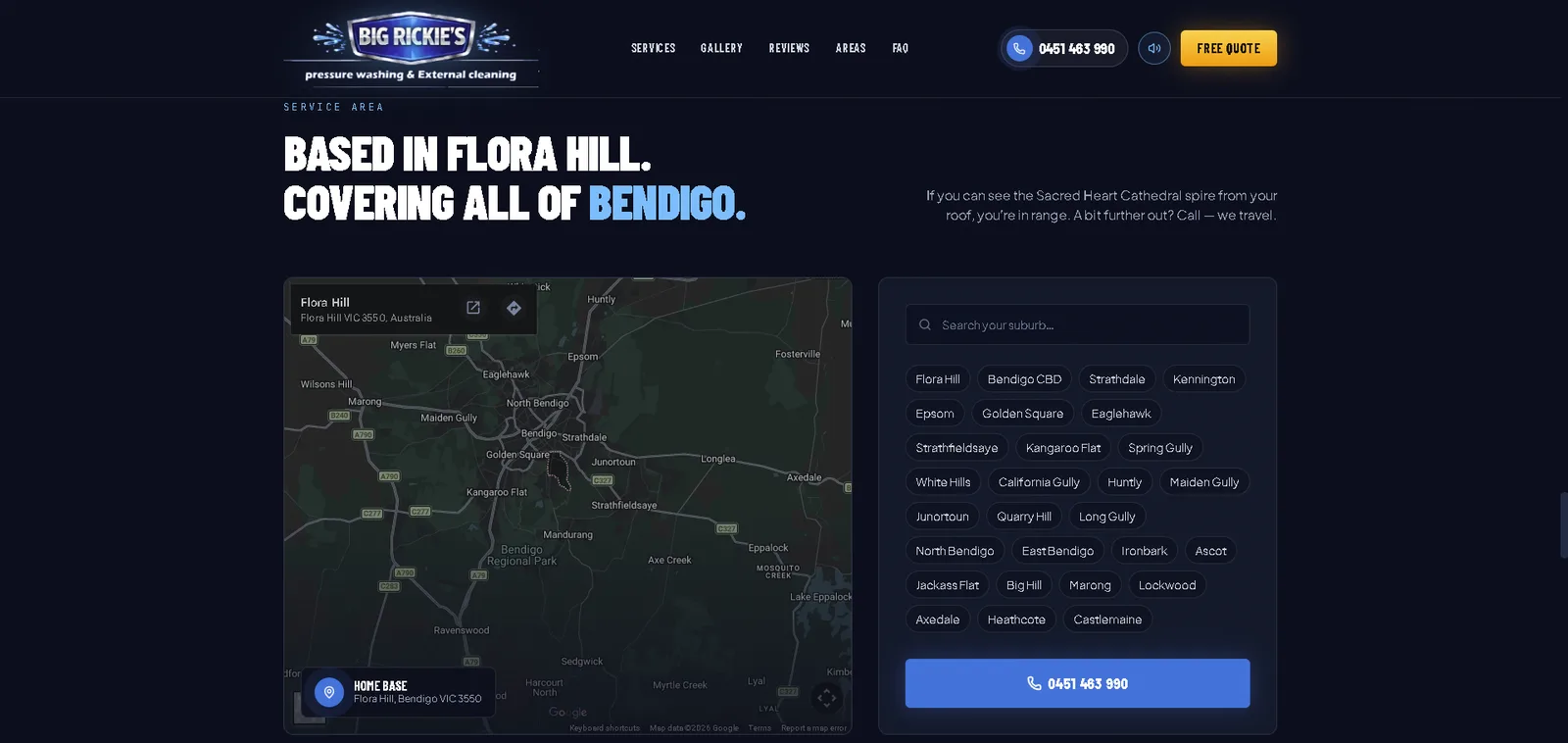 Pressure washing & external cleaning – Other website screenshot 1 of 1, designed and built by ForbesOS Websites